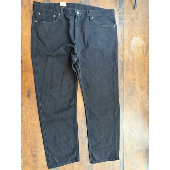 Levi's 505 Jeans Mens 40x32 Black Regular Fit Straight Leg Denim Zip Fly Cotton - Picture 2 of 12
